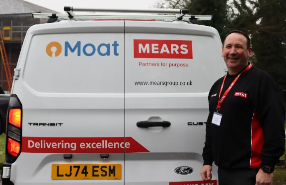 Mears operative with van